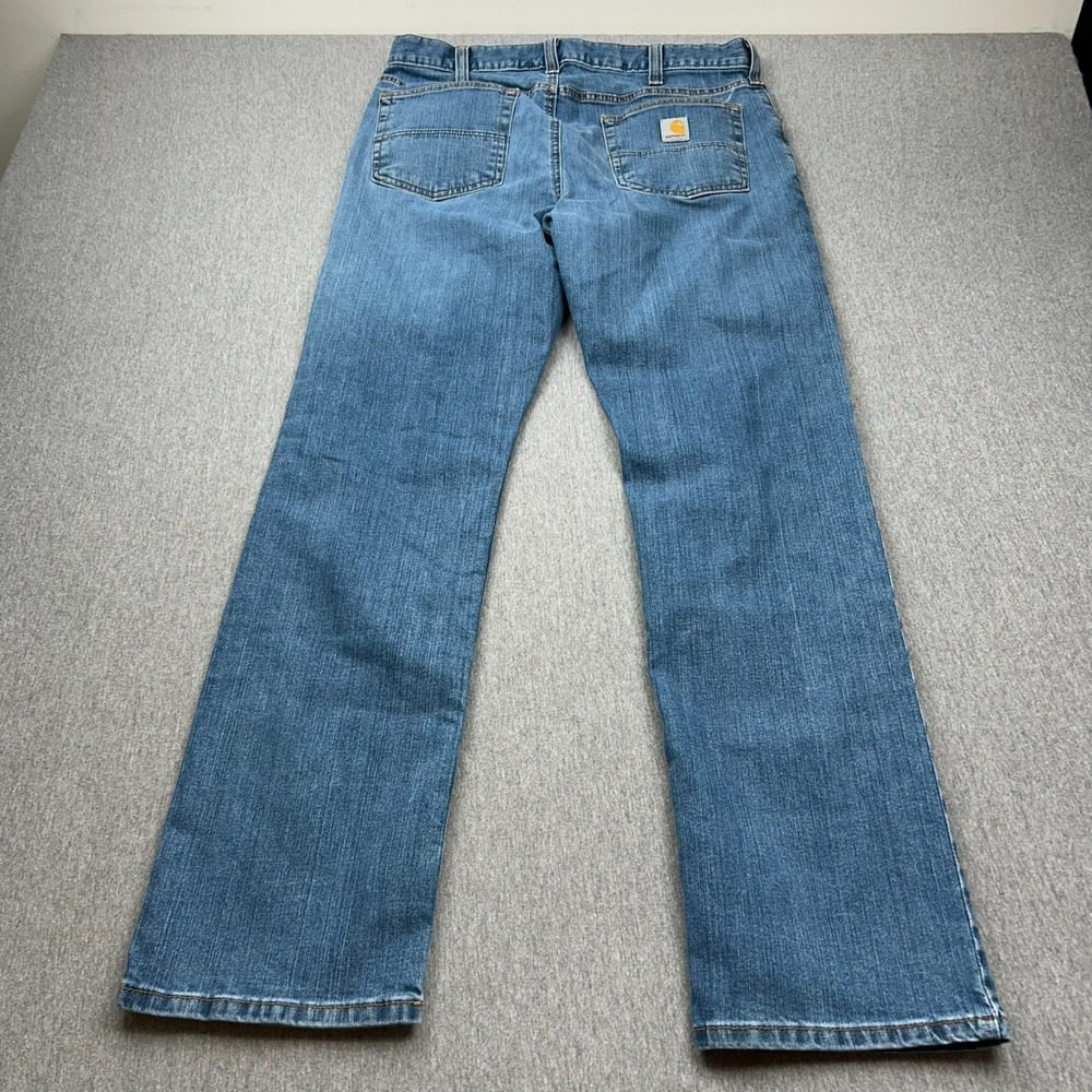 Carhartt Rugged Flex Relaxed Fit Jeans Mens 34x31 Blue Denim Pants BD2804-M - Picture 13 of 16